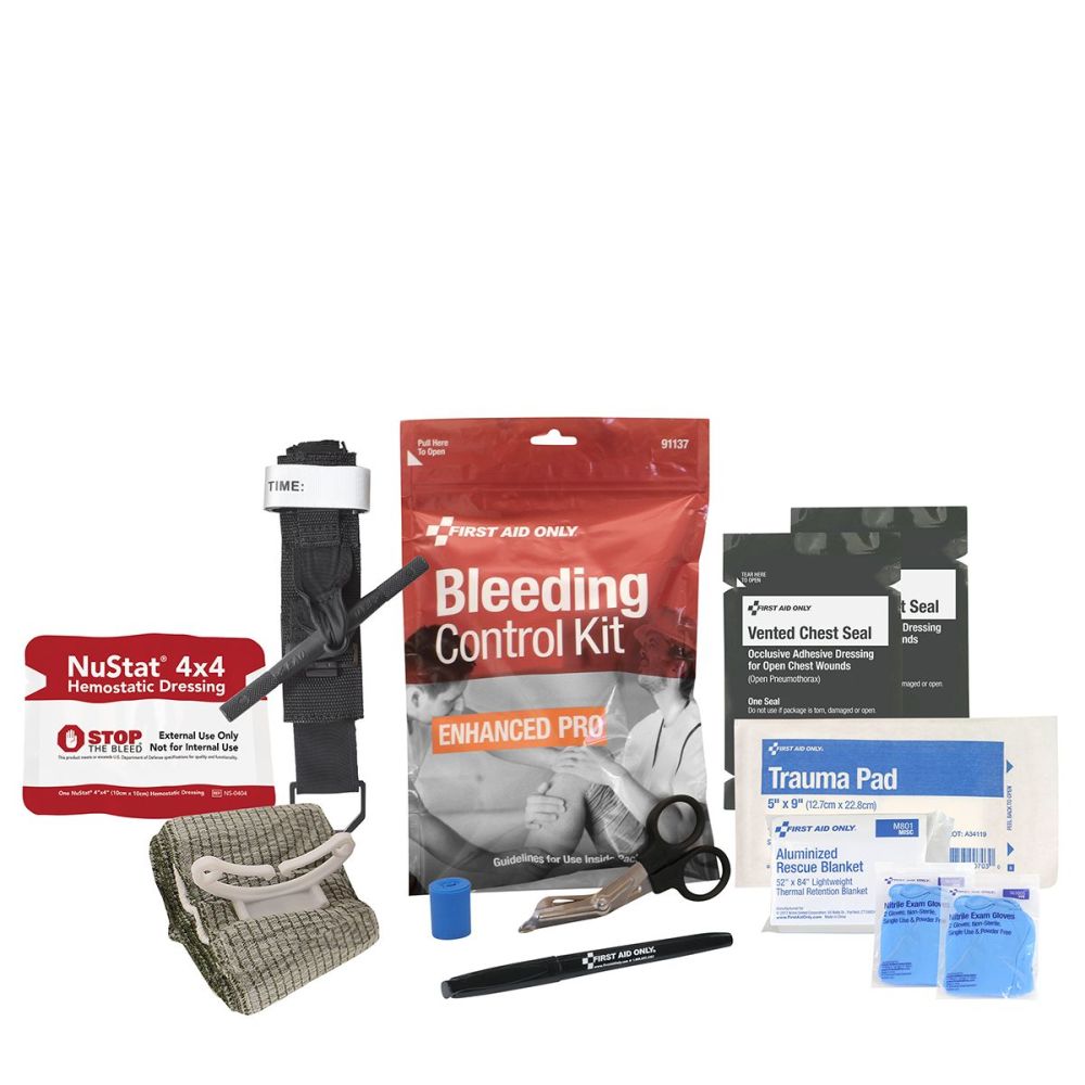 First Aid Only Enhanced Pro Bleeding Control Kit - Flockneti