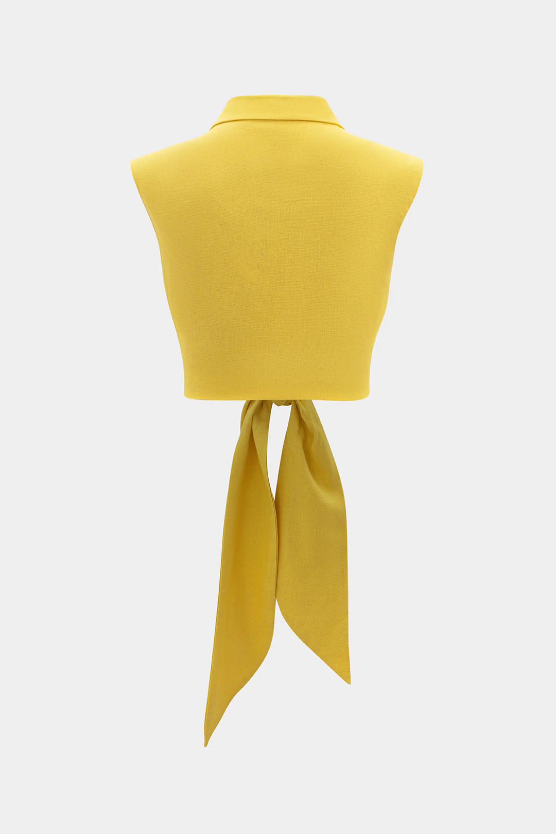 Linen Tie Front Pocket Tank Top - Flockneti