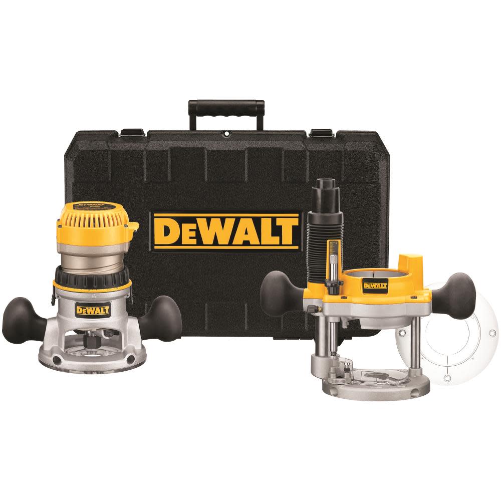 DEWALT 12 Amp 2-1/4 HP Plunge and Fixed Based Variable Speed Router - Flockneti