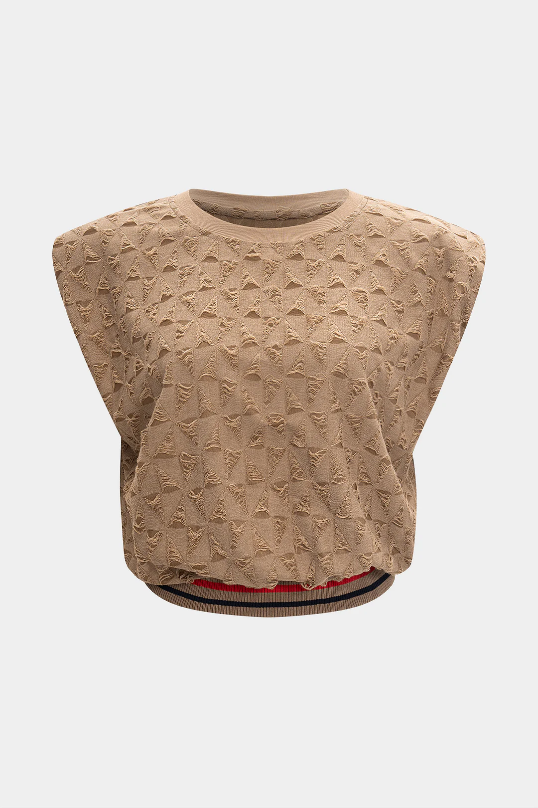 Ripped Patchwork Sleeveless T-Shirt - Flockneti