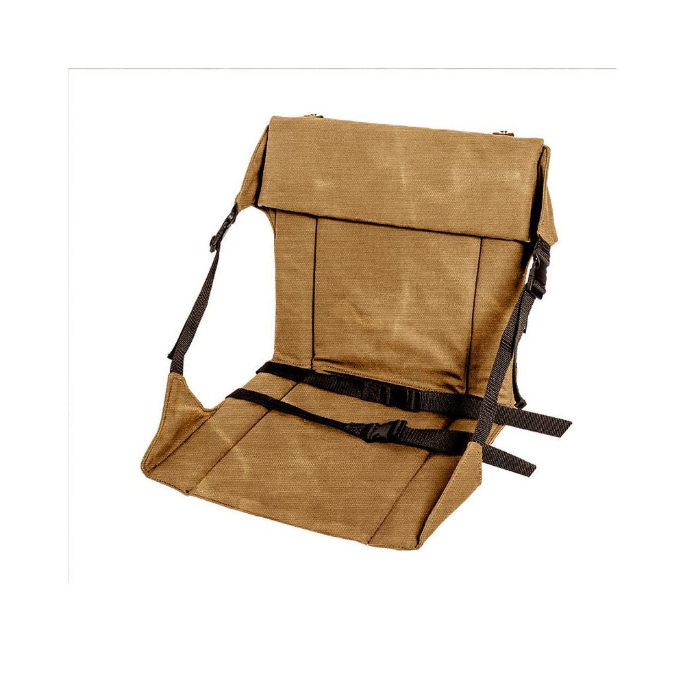 Duluth Pack Wax Khaki Canvas Canoe & Camp Chair With Pouch - Flockneti