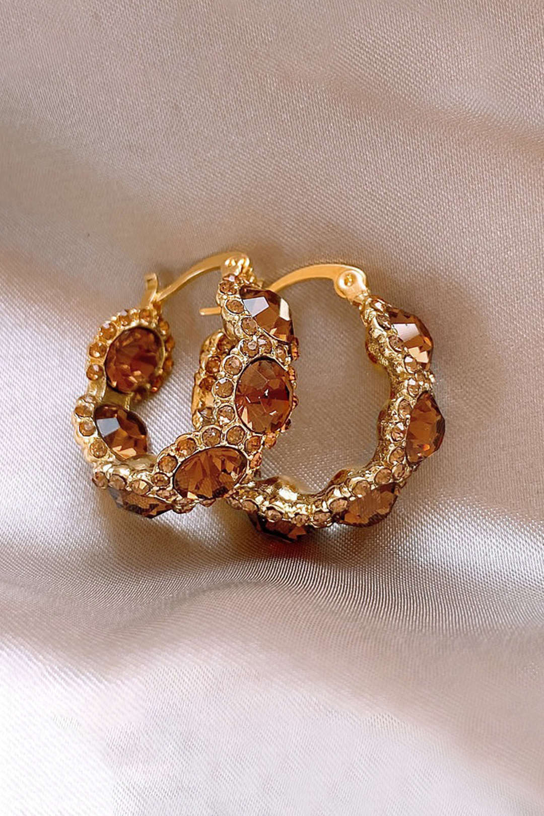 Crystal Hoop Earrings - Flockneti