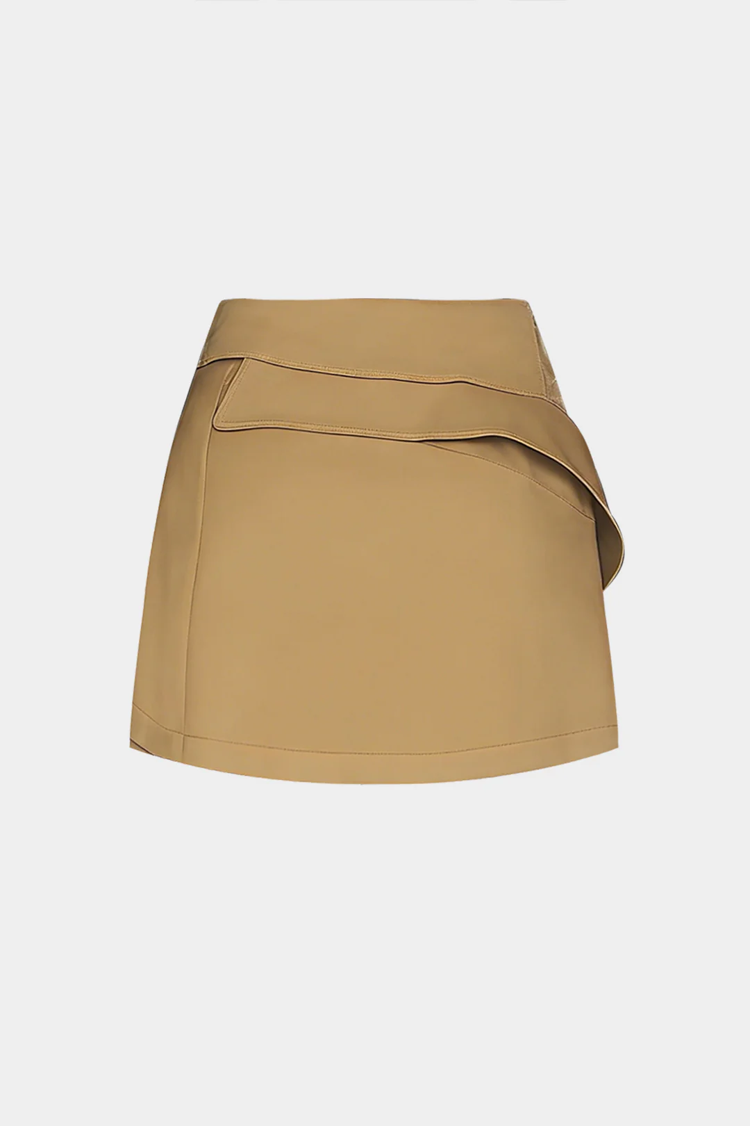 Button Ruched Asymmetrical Skirt - Flockneti
