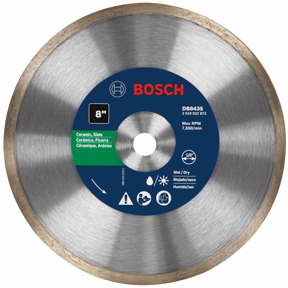 Bosch 8″ Standard Continuous Rim Diamond Blade for Clean Cuts - Flockneti