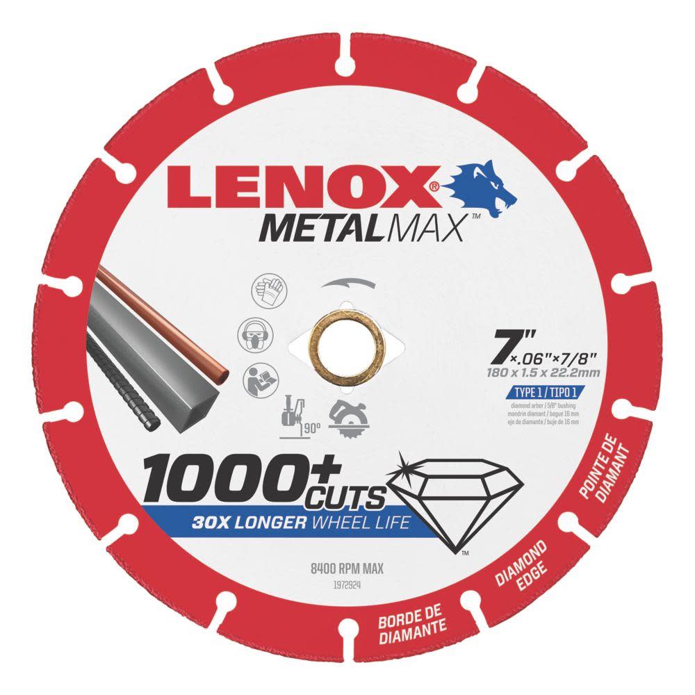 Lenox MetalMax Diamond Grit 7-in Cutting Wheel - Flockneti