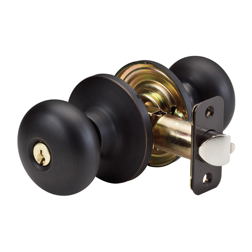 Master Lock Aged Bronze Finished Keyed Entry Alike Door Lockset Knob - Flockneti