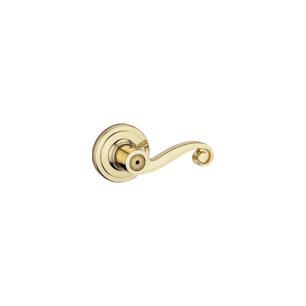 Kwikset Polished Brass Bed/Bath Lido Privacy Door Lever - Flockneti