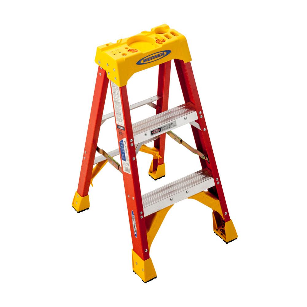 Werner 3 Ft. Type IA Fiberglass Step Ladder - Flockneti