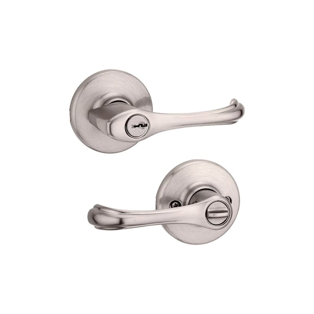 Kwikset Satin Nickel Keyed Entry Dorian Lockset Door Lever - Flockneti