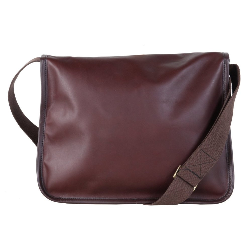 Duluth Pack 12 Liter Capacity Brown Smooth Leather Book Bag - Flockneti