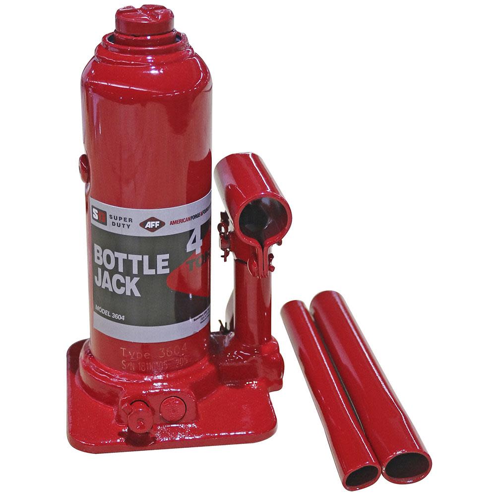 American Forge Super Duty 4 Ton Hydraulic Bottle Jack Manual Welded Cylinder - Flockneti