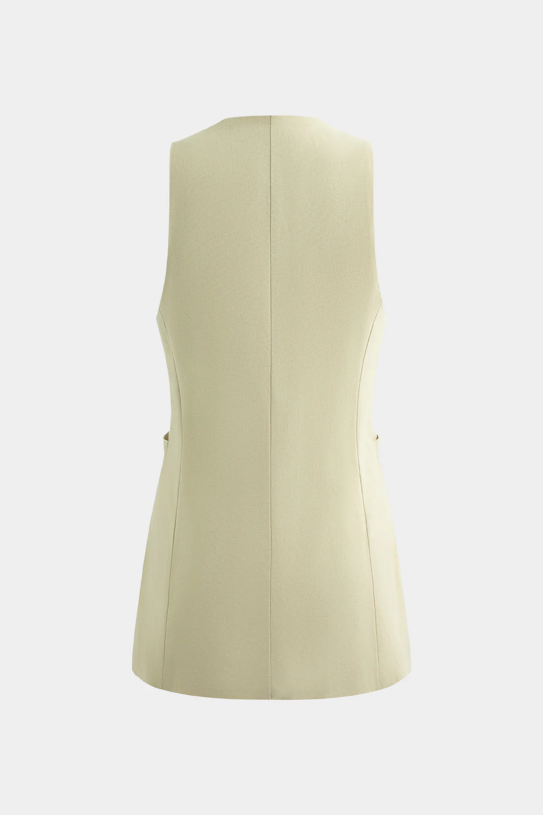 V-Neck Button Side Slit Vest - Flockneti