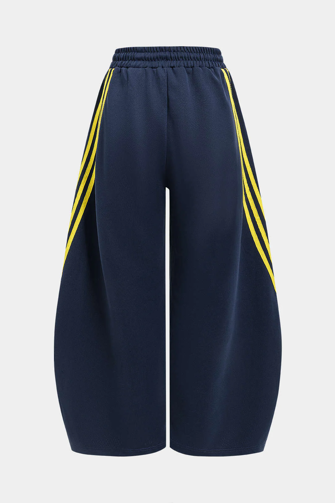 Contrast Tie-Up Barrel Trousers - Flockneti