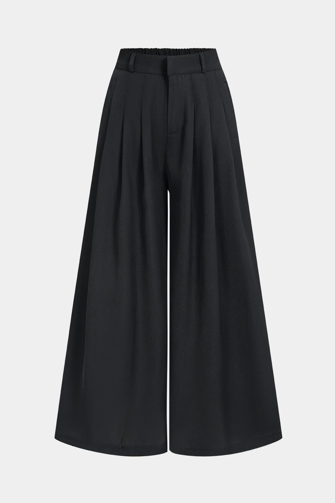 High Waist Pleated Wide Leg Pants - Flockneti