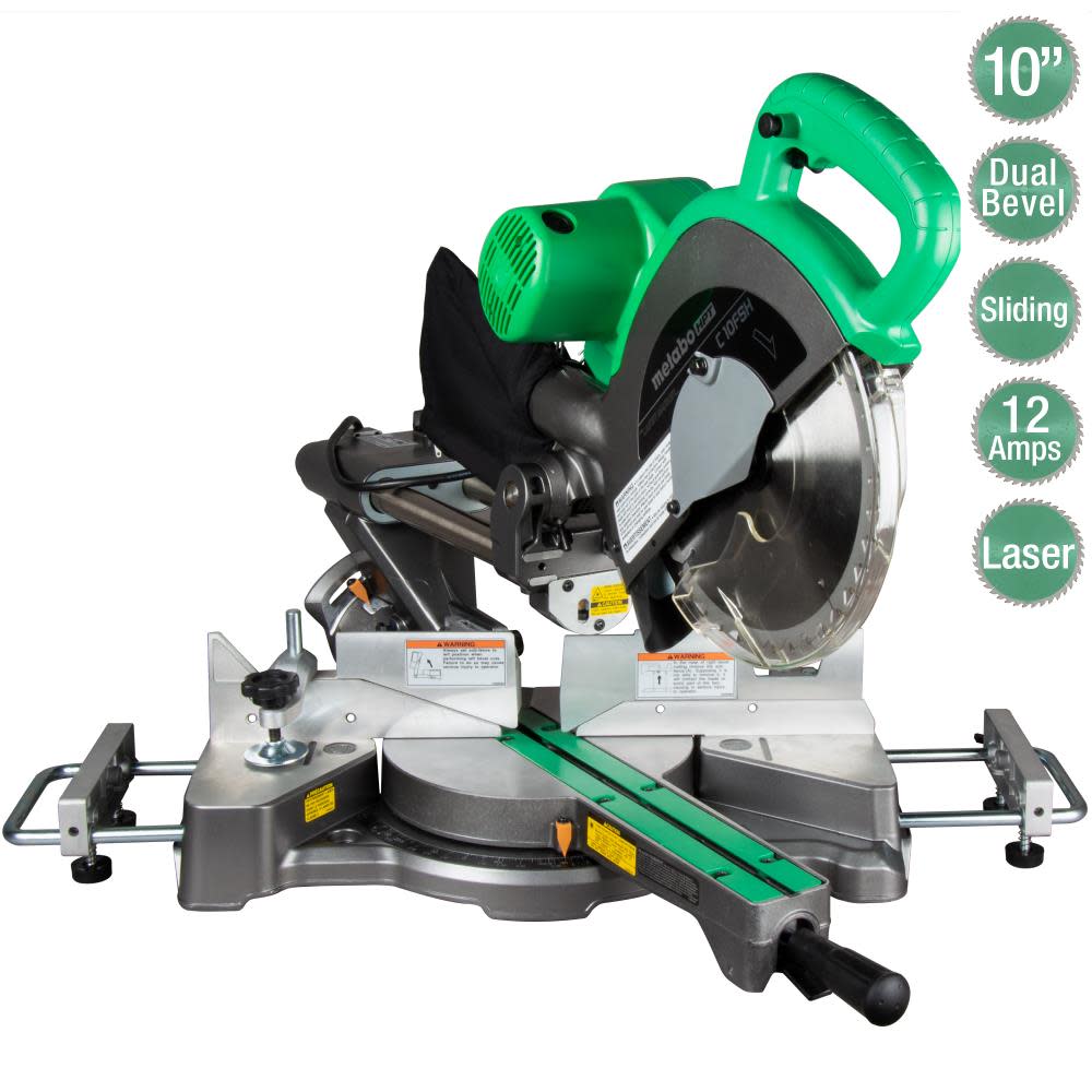Metabo HPT 10″ Sliding Compound Miter Saw with Laser - Flockneti