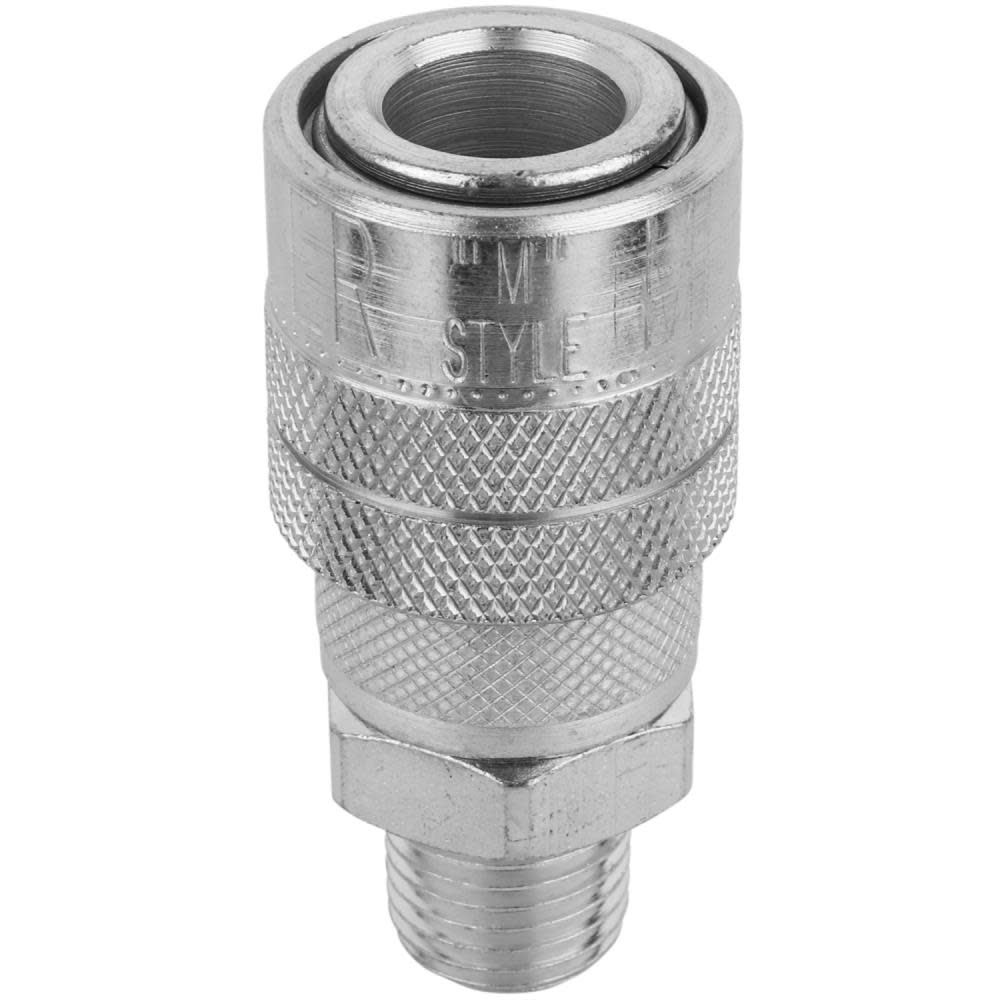 Milton 1/4″ MNPT Industrial Interchange M Style Quick Connect Steel Coupler - Flockneti