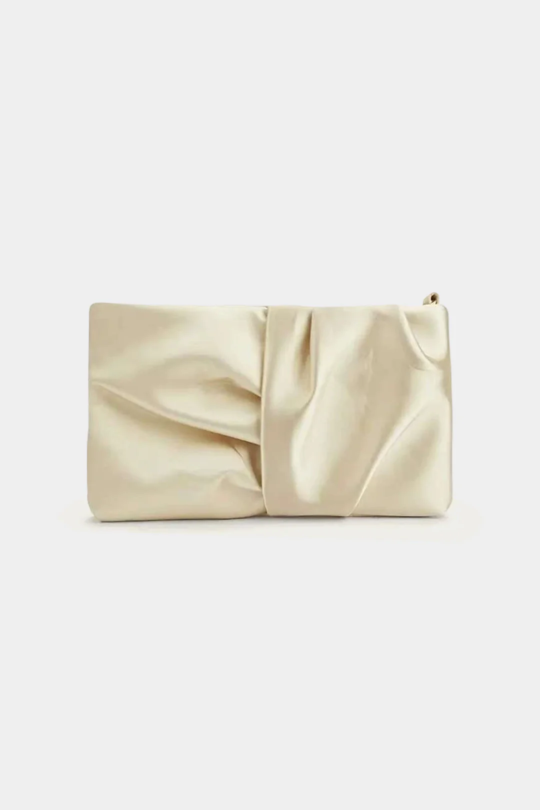 Metallic Chain Ruched Tote Bag - Flockneti