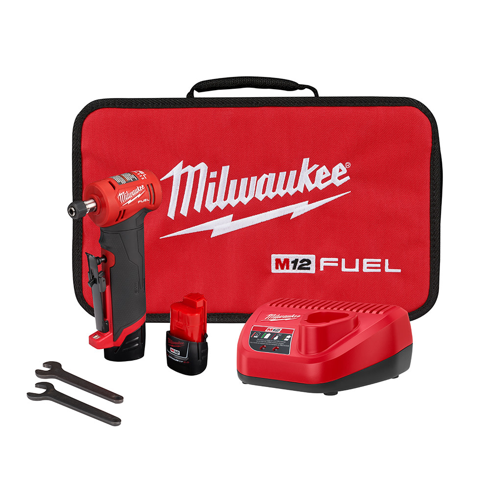 Milwaukee M12 FUEL Right Angle Die Grinder 2 Battery Kit - Flockneti