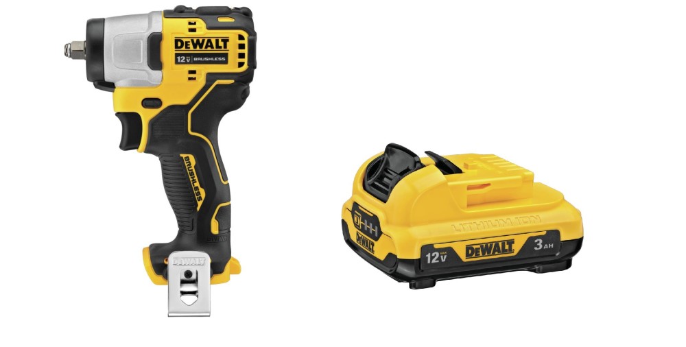 DEWALT XTREME 12V MAX 3/8″ Impact Wrench & 3Ah Battery Bundle - Flockneti
