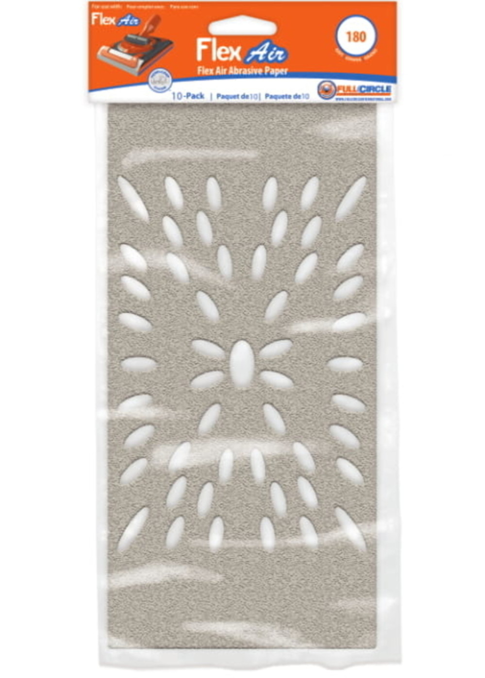 Full Circle Flex Air Sandpaper 180 Grit- 10PK - Flockneti