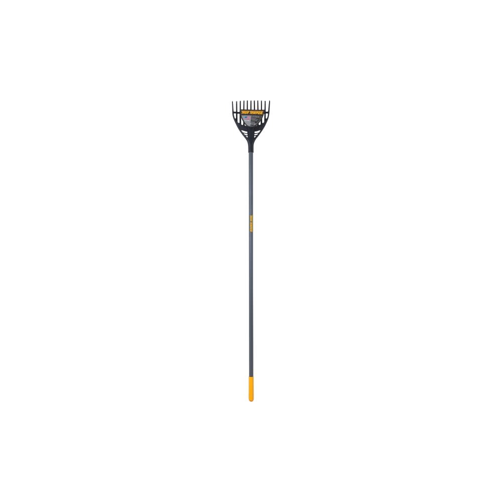 True Temper 8 In. Poly Head 11-Tine Shrub Rake with 60 In. Steel Handle - Flockneti