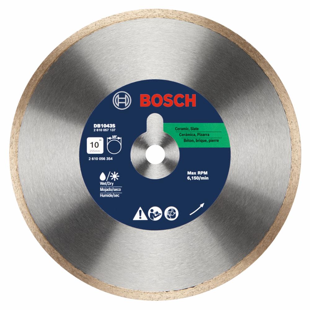 Bosch 10″ Standard Continuous Rim Diamond Blade for Clean Cuts - Flockneti
