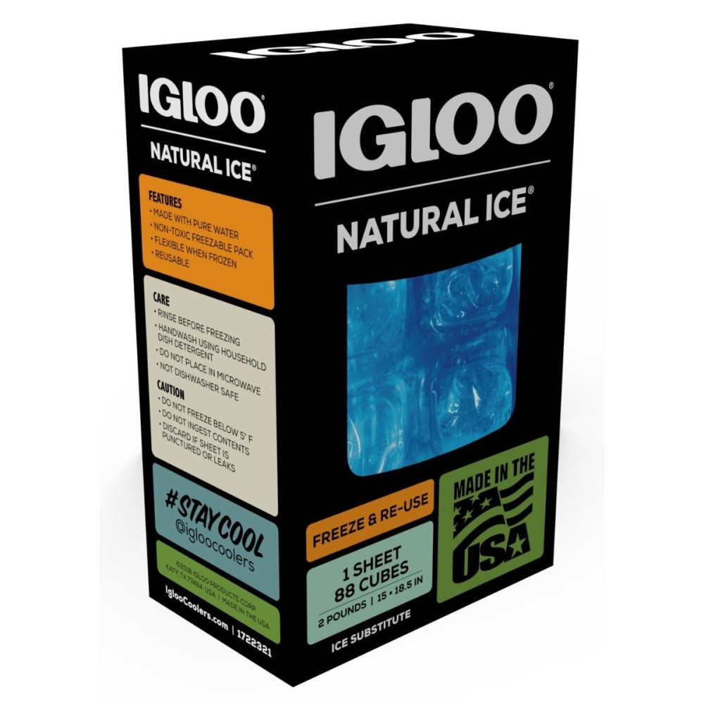 Igloo Maxcold Natural Ice Sheet Reusable Blue 88 Cube - Flockneti