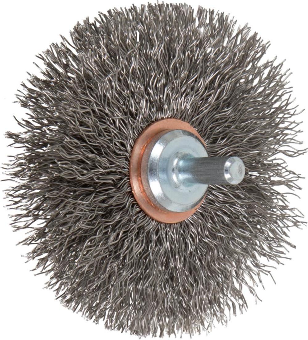 Pferd 3″ Crimped Wire Wheel Brush .014 SS Wire 1/4″ Shank - Flockneti