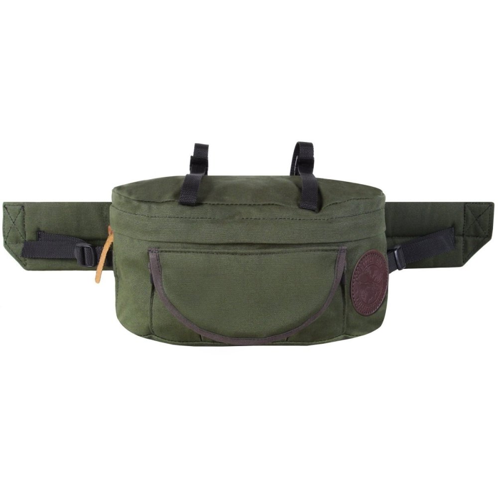 Duluth Pack 9 Liter Capacity Olive Drab Canvas Lumbar Pack - Flockneti