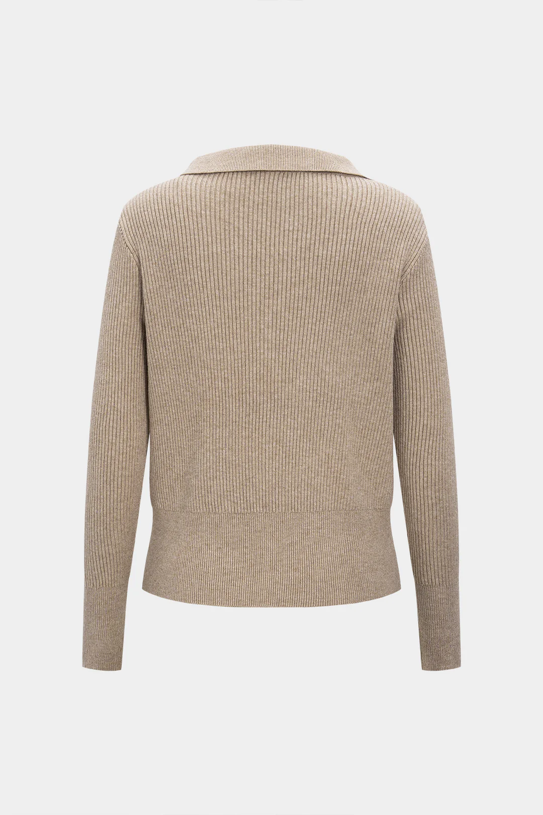 Knit Lapel Button Front Cardigan - Flockneti