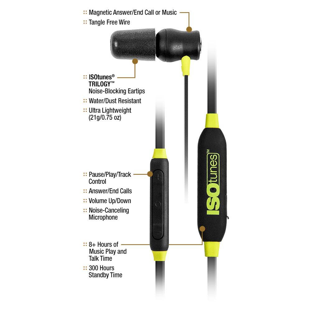 ISOtunes Bluetooth Noise Isolating Earbuds - Flockneti