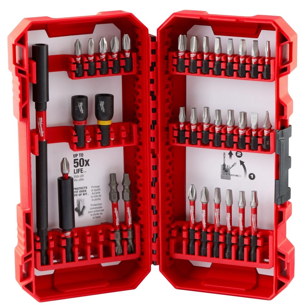 Milwaukee SHOCKWAVE Impact Duty Driver Bit Set 34pc - Flockneti