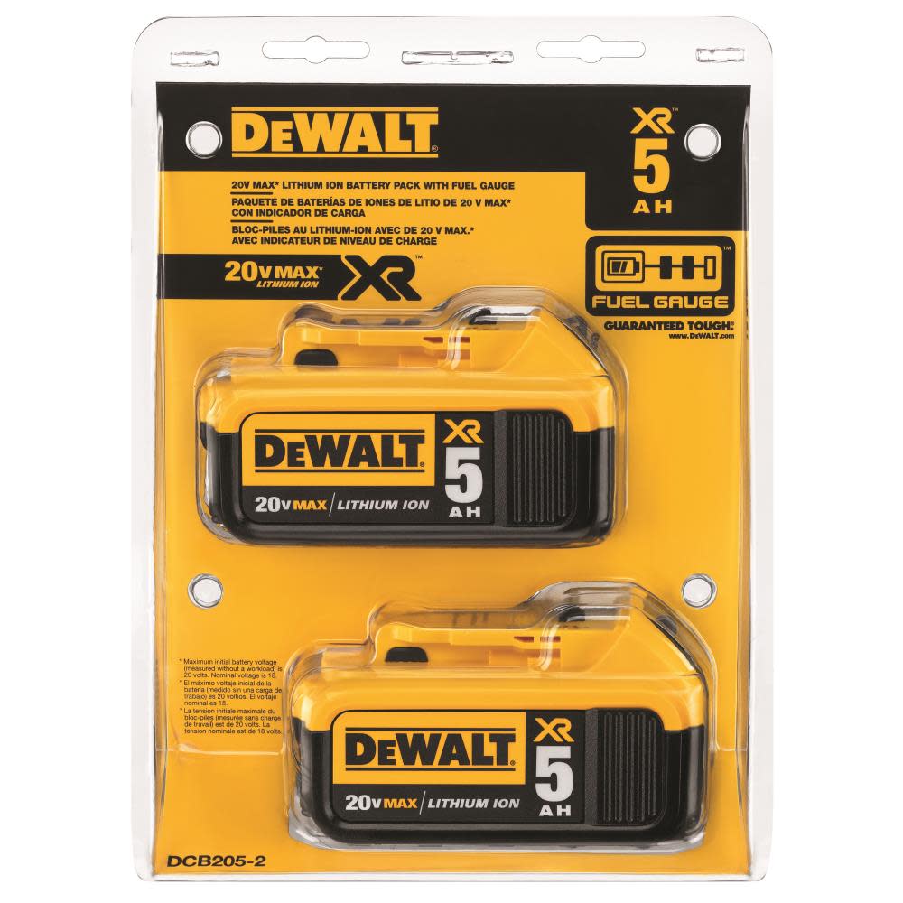 DEWALT 2-Pack 20-Volt 5.0-Amp Hours Lithium Power Tool Batteries - Flockneti