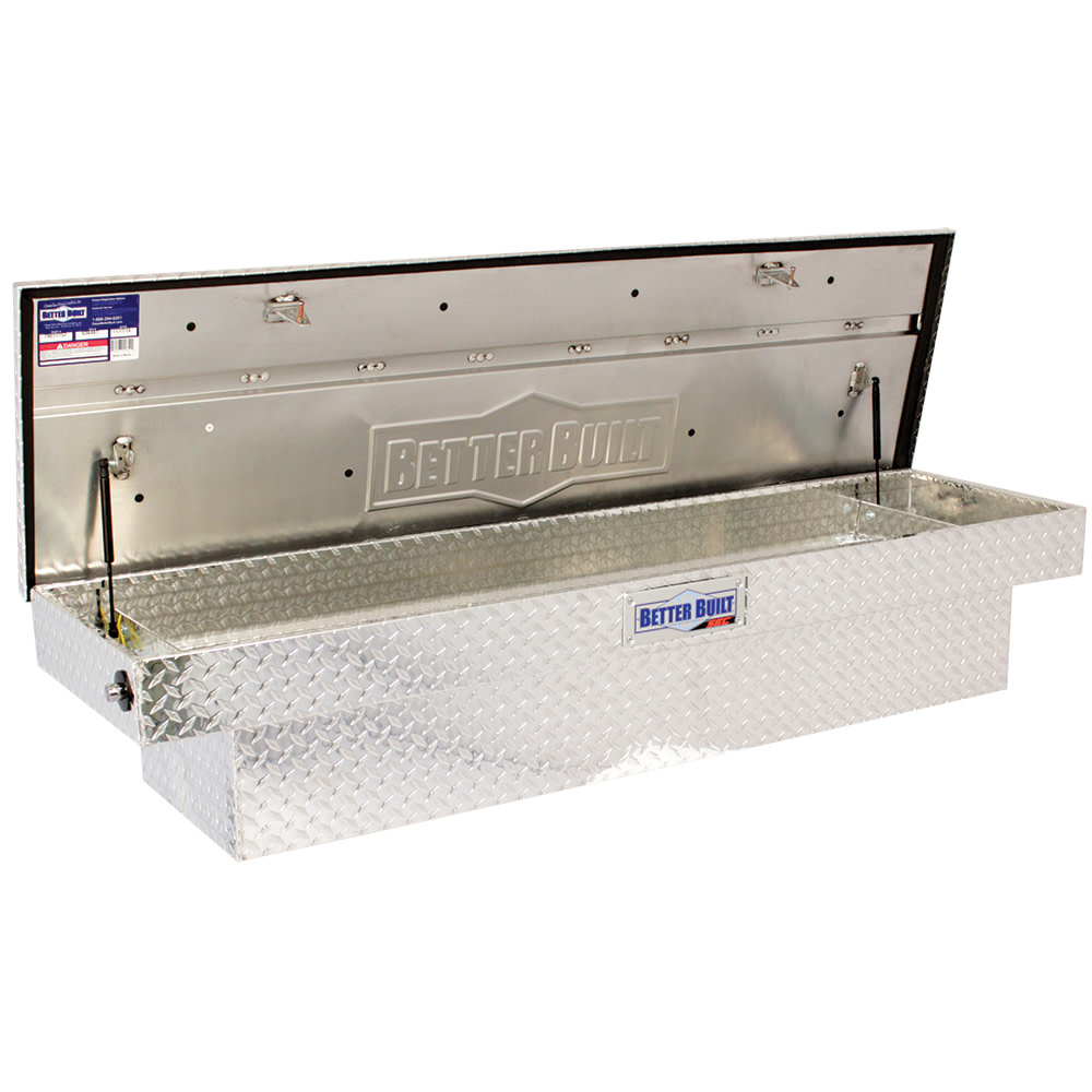 Better Built 69″ Push Button Saddle Truck Tool Box BRITE ALUMINUM - Flockneti