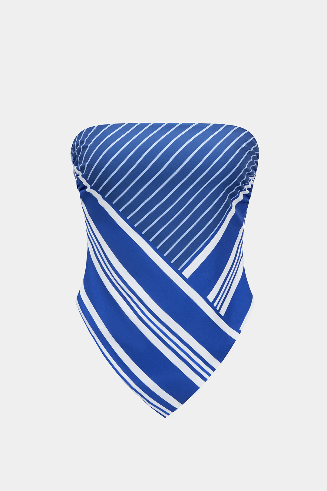 Stripes Print Backless Tie-Back Tube Top - Flockneti