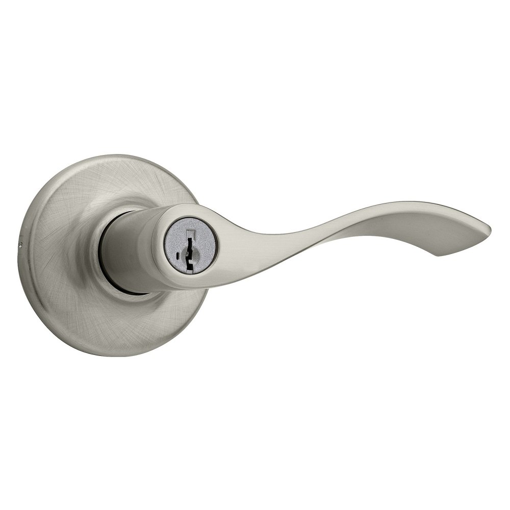 Kwikset Satin Nickel Keyed Entry Balboa Lockset Door Lever - Flockneti