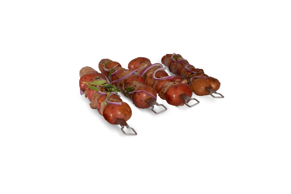 Broil King 4 Piece Stainless Steel Dual Prong Skewers - Flockneti