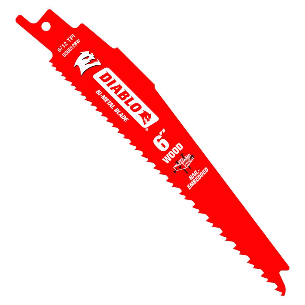 Diablo Tools 6″ Bi-Metal Recip Blade for Nail Embedded Wood 5pc - Flockneti