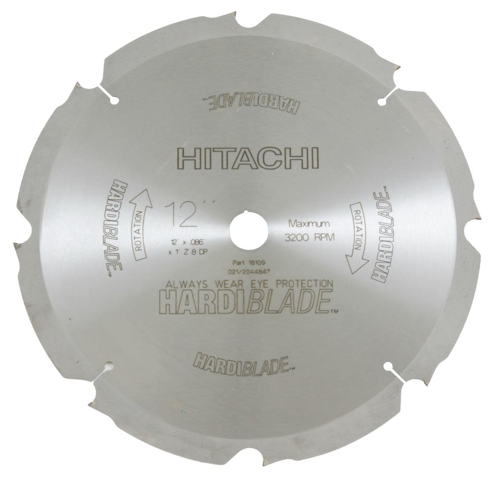 Hitachi 12 In. x 8 Teeth Hardiblade (Miter & Table Saw Blade) - Flockneti