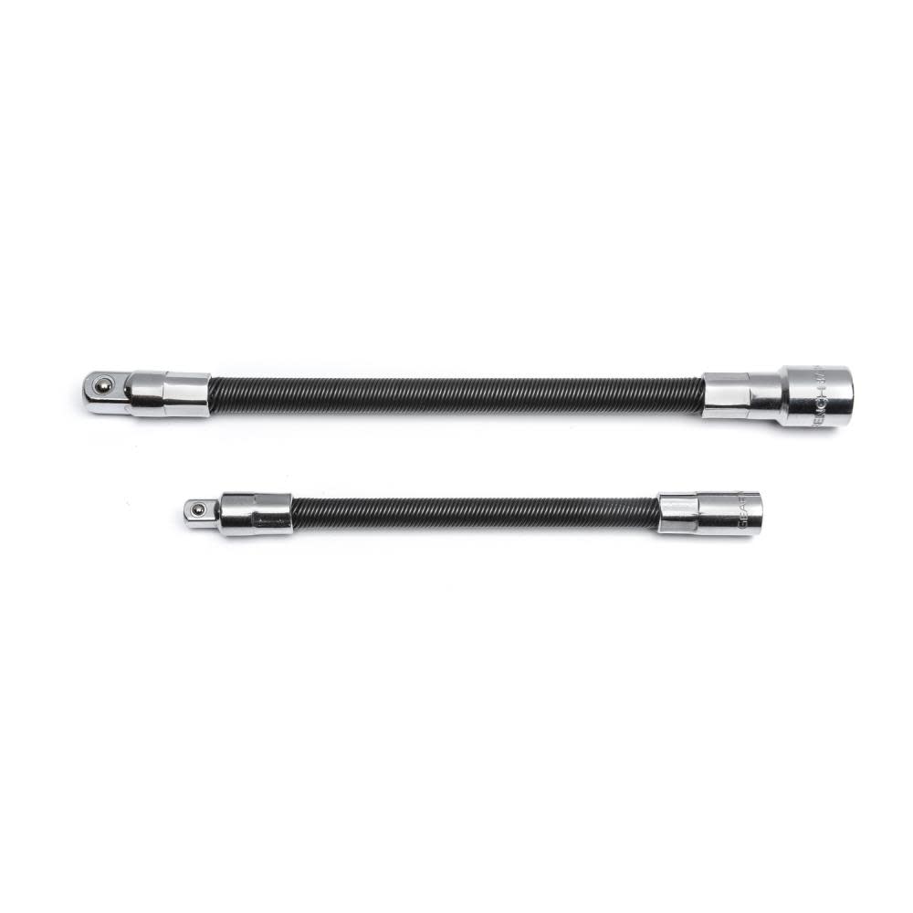 GEARWRENCH 2 pc 1/4 and 3/8 In. Drive Flex Extension Set 6 In. and 8 In - Flockneti
