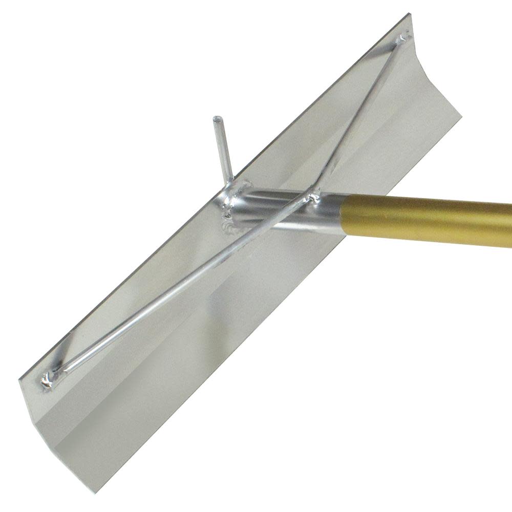 Kraft Tool Co 19-1/2 In. x 4 In. Gold Standard Aluminum Concrete Placer with Hook - Flockneti