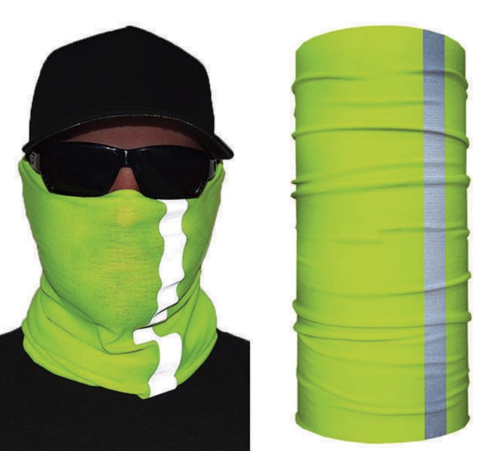 John Boy Face Guard Mask – Neon Yellow Reflective - Flockneti