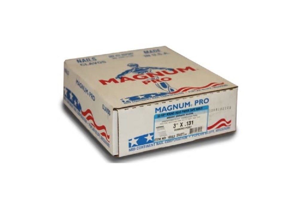 Midcontinent Nail 3X.131 DP Smooth Offset Paper Tape Strip Nails – 2500 Nails - Flockneti