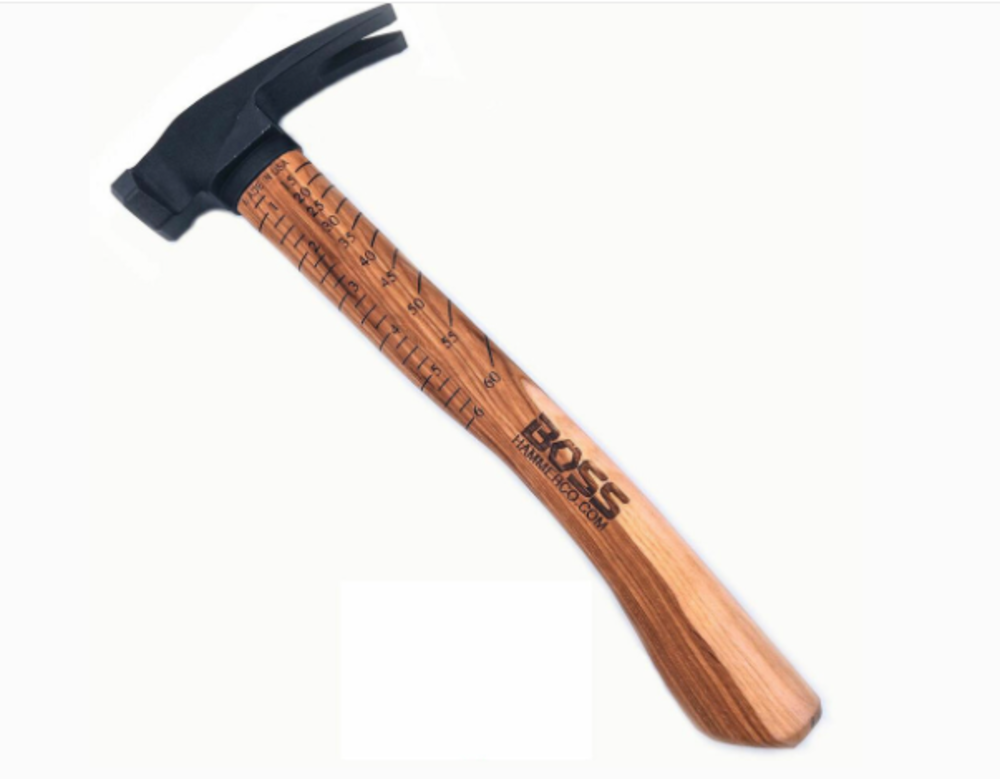 Boss Hammers 16oz Steel Hybrid Hickory Handle Hammer Smooth Face - Flockneti