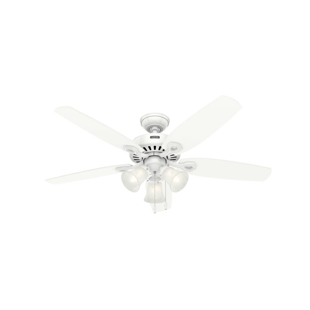 Hunter Fan Builder Plus Ceiling Fan 52″ Snow White Snow White - Flockneti