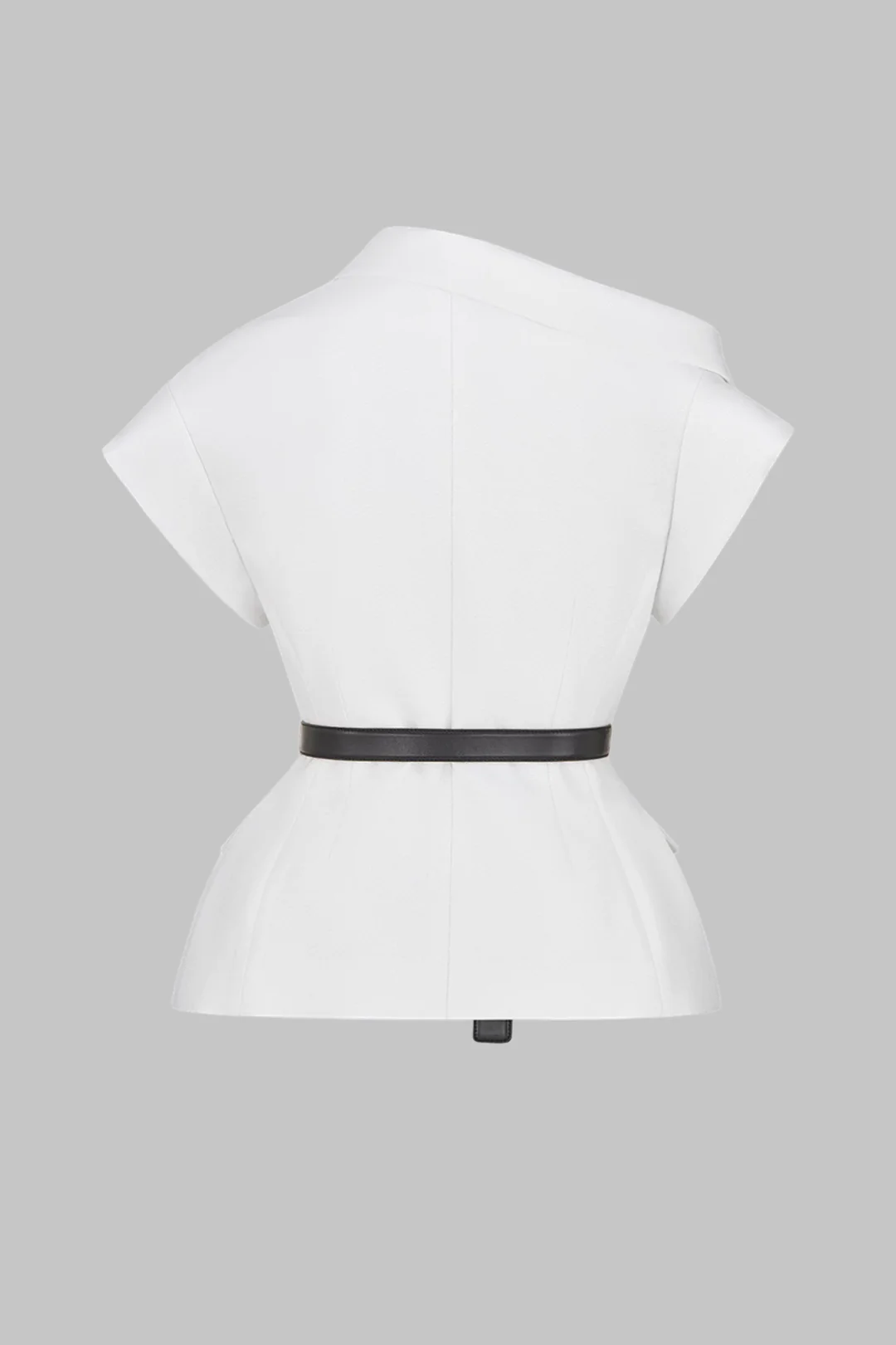 Asymmetrical Neck Belted Vest - Flockneti
