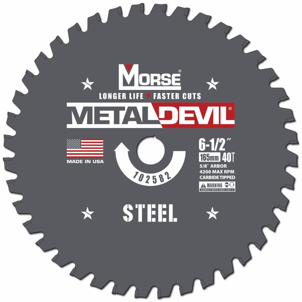 MK Morse 6 1/2″ 40 Tooth Metal Devil Circular Saw Blade - Flockneti