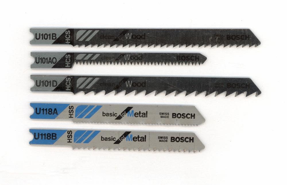 Bosch Jig Saw Blade Set 5pc Assortment U shank for Wood and Metal - Flockneti
