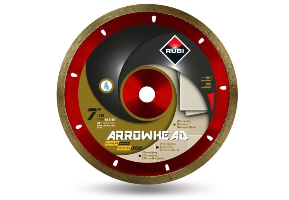 Rubi Tools Arrowhead 7 In. Premium Diamond Blade - Flockneti