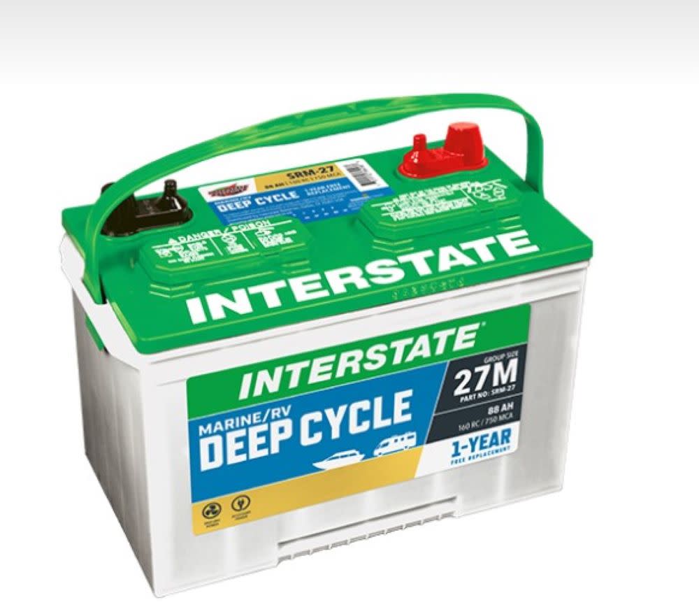 Interstate Battery Marine RV Battery Deep Cycle 27M 88AH - Flockneti